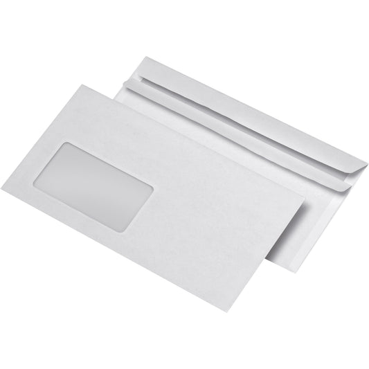 MAILmedia Briefumschlag Kompakt 235 x 125 mm (B x H) mit Selbstklebung mit Fenster 75g/m² grau 1.000 St./Pack.