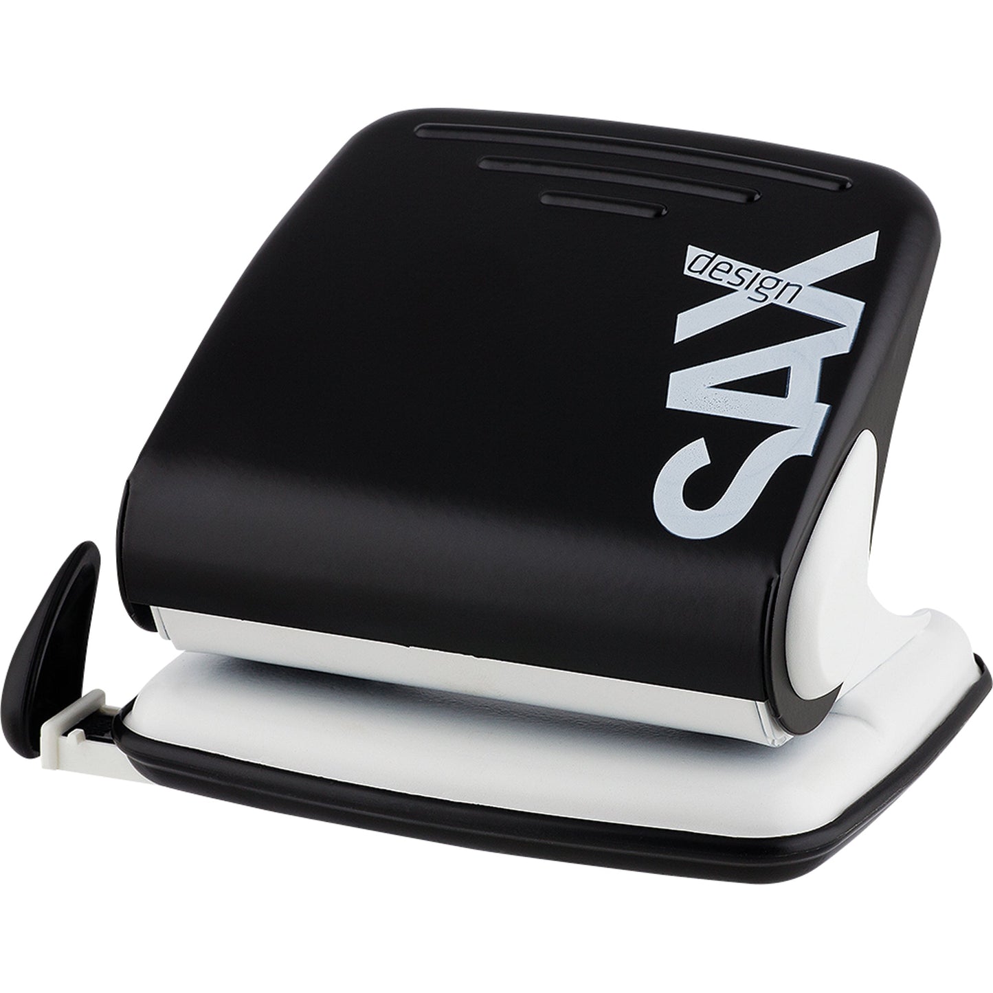 Sax Locher Design L 8cm 30 Bl. (80 g/m²) mit Anschlagschiene schwarz
