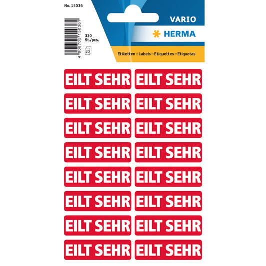 HERMA Hinweisetikett HOME 40 x 12 mm (B x H) Papier rot 320 Etik./Pack.