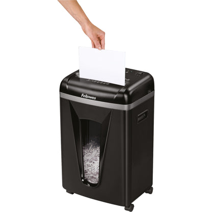 Fellowes® Aktenvernichter Powershred® 450M P-5 Papier, Heftklammern, Kreditkarten, CDs/DVDs Partikelschnitt 9 Bl. schwarz