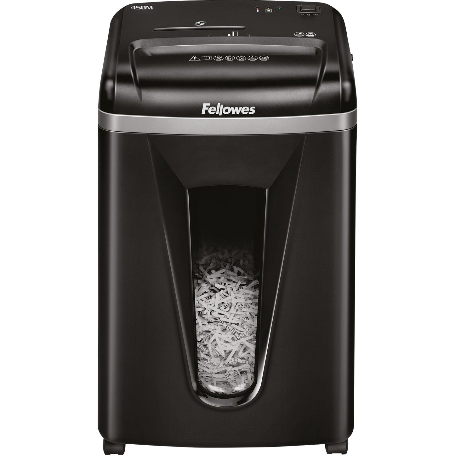Fellowes® Aktenvernichter Powershred® 450M P-5 Papier, Heftklammern, Kreditkarten, CDs/DVDs Partikelschnitt 9 Bl. schwarz