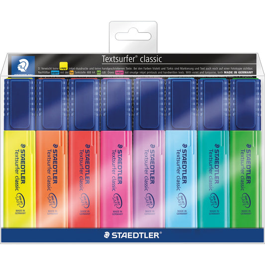 STAEDTLER® Textmarker Textsurfer® classic 364 1-5mm farbig sortiert Keilspitze 8 St./Pack.