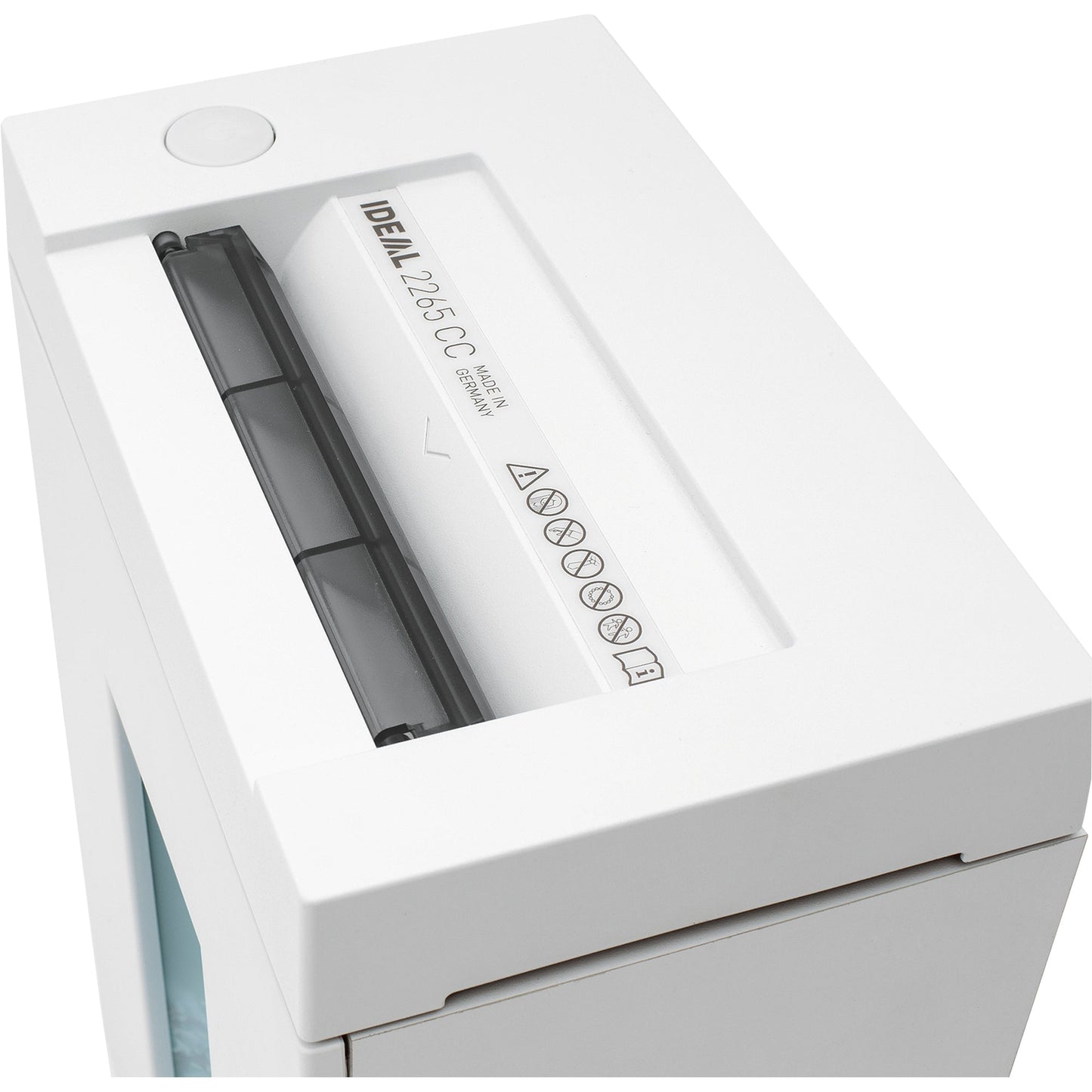 IDEAL Aktenvernichter 2265 P-2 Papier, Heftklammern, Büroklammern, Kreditkarten Streifenschnitt 13 Bl. cool grey