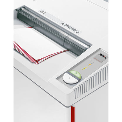 IDEAL Aktenvernichter 4002 P-2 Papier, Heftklammern, Büroklammern, Kreditkarten, CDs/DVDs, Disketten Streifenschnitt 41 Bl. cool grey