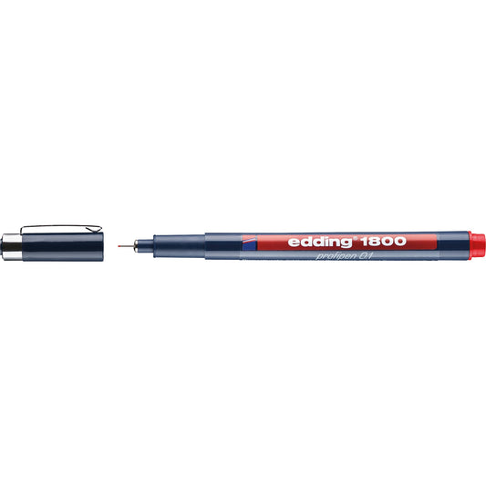 edding Fineliner 1800 profipen 0,25mm rot