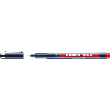 edding Fineliner 1800 profipen 0,35mm rot