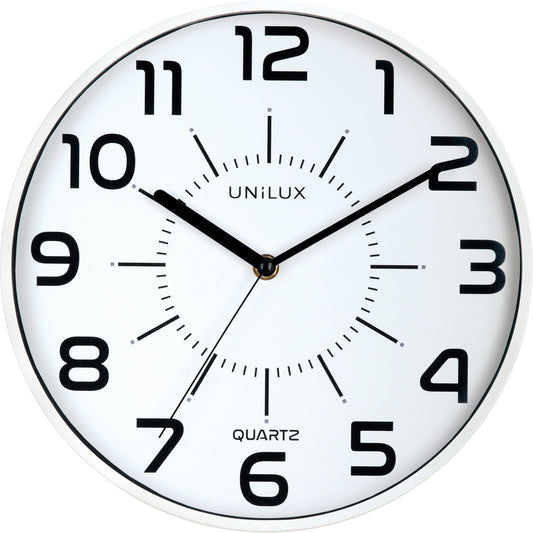UNILUX Wanduhr Pop 30cm Kunststoff weiß