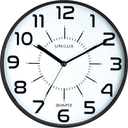 UNILUX Wanduhr Pop 30cm Kunststoff schwarz