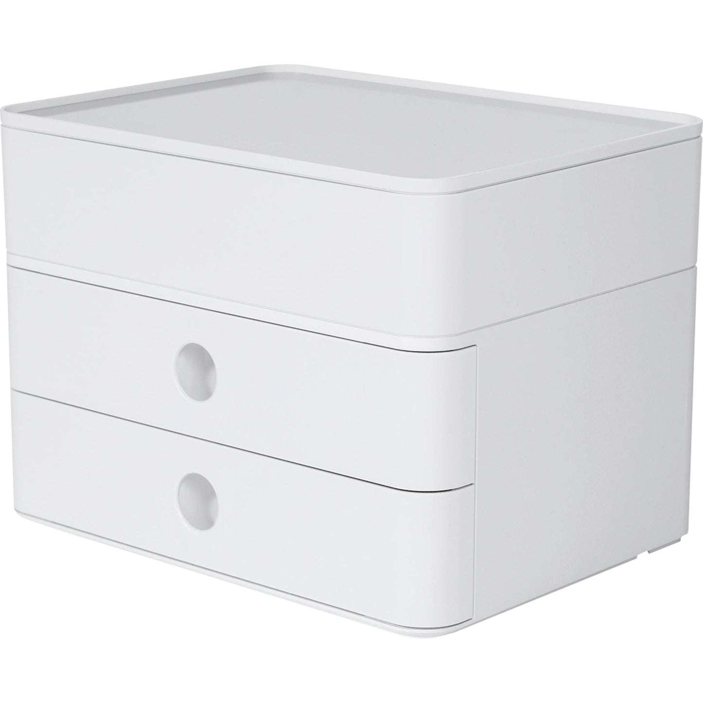 HAN Schubladenbox ALLISON SMART-BOX PLUS 2 Schubladen DIN A5 ABS Kunststoff Gehäusefarbe: snow white Farbe der Schublade: snow white