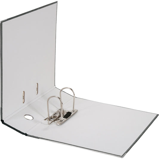 Ordner 80mm DIN A4 Rückenschild: geklebt mit Schlitzen Werkstoff: Papier, 100 % recycelt schwarz
