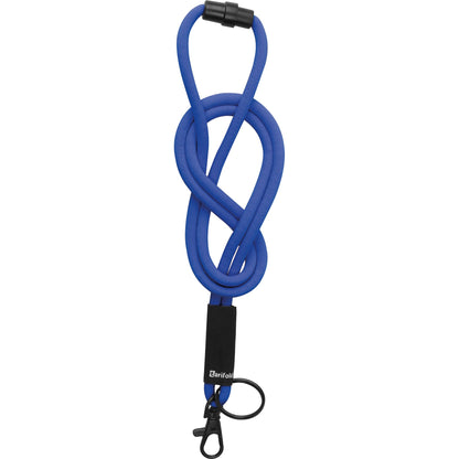 DJOIS Textilband Schlüssel, Namensschlilder 0,5 x 4,6 mm (Ø x L) Sicherheitsverschluss Karabinerhaken, Schlüsselring blau 10 St./Pack.