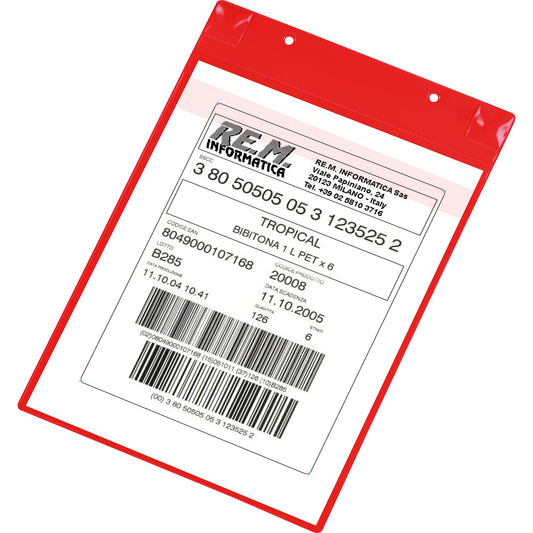 DJOIS Sichttasche Neodym DIN A4 PVC rot 5 St./Pack.