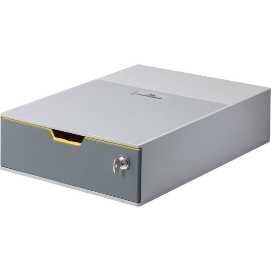 DURABLE Schubladenbox VARICOLOR® 1 SAFE 1 Schublade DIN A4, DIN C4, Folio, Letter ABS Kunststoff/Polystyrol Gehäusefarbe: grau Farbe der Schublade: anthrazit/mehrfarbig