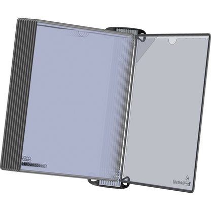 DJOIS Sichttafelwandhalter PRO DIN A4 Aluminium/Polypropylen schwarz 10 Sichttafeln