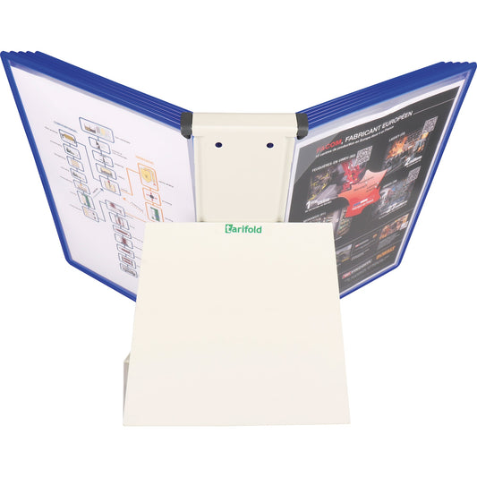 DJOIS Sichttafelständer Easy Load 47 x 37 x 28,5 cm (B x H x T) Metall/Polyproylen Anzahl der mitgelieferten Sichttafeln: 10 Sichttafeln blau