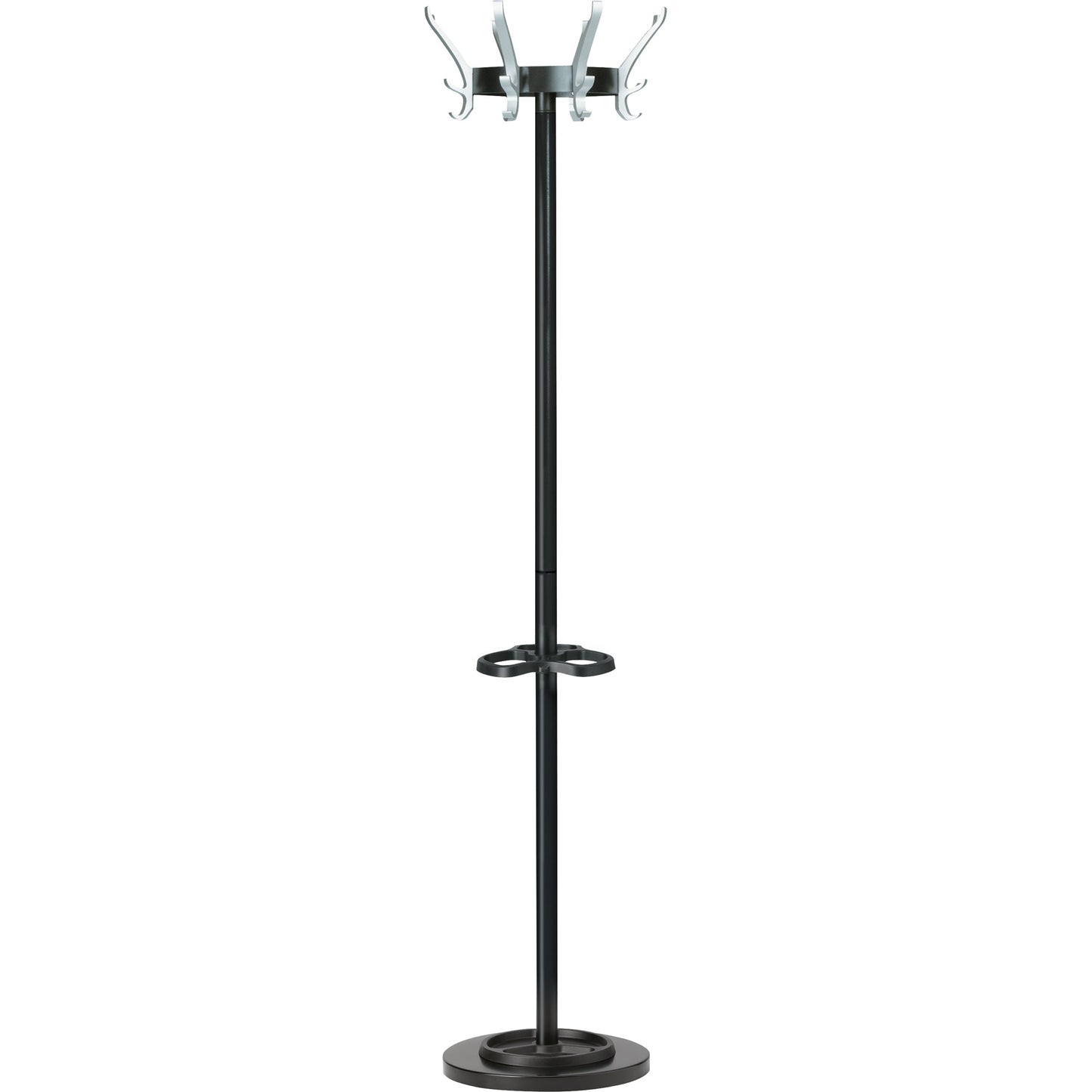 UNILUX Garderobenständer Cypres 34 x 170 cm (Ø x H) Gestell/Schirmständer: Stahl, epoxidharzbeschichtet, Schirmständer/Abtropfschale: Polypropylen schwarz