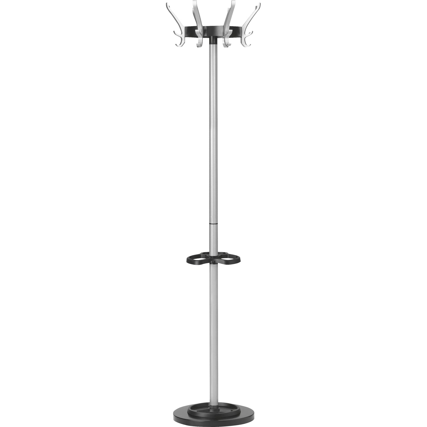 UNILUX Garderobenständer Cypres 34 x 170 cm (Ø x H) Gestell/Schirmständer: Stahl, epoxidharzbeschichtet, Schirmständer/Abtropfschale: Polypropylen metallgrau