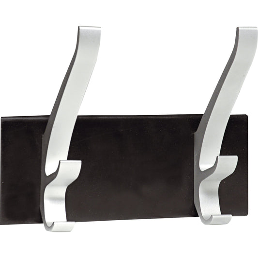 UNILUX Wandgarderobe Cypres 200 x 150 x 90 mm (B x H x T) 2 Haken Stahl, expoxidbeschichtet schwarz