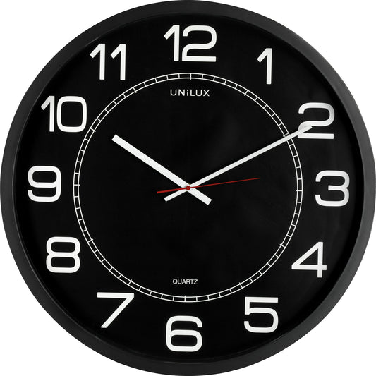 UNILUX Wanduhr Mega 57,5cm Kunststoff schwarz