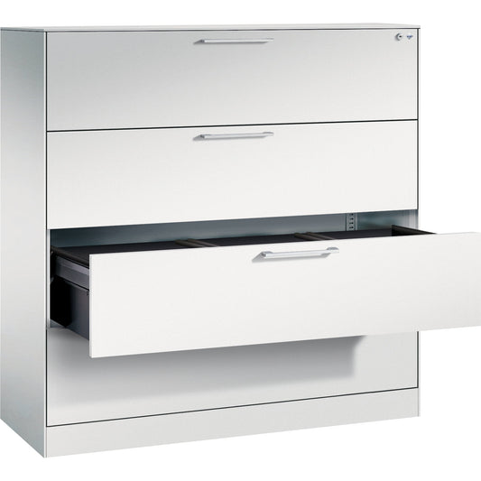 C+P Hängeregistraturschrank Asisto 1.200 x 1.298 x 435 mm (B x H x T) Stahl, lackiert lichtgrau