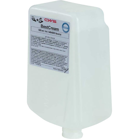 CWS Flüssigseife Best Cream neutral pH-Wert: 4,9-5,4 Ausführung des Behälters: Nachfüllflasche Material des Behälters: Kunststoff 0,5l