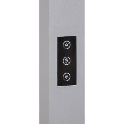 MAUL Stehleuchte MAULsirius colour vario sensor D je Lichtquelle: 1 x 46 kWh/1.000h, 1 x 20 kWh/1.000h LED Helligkeit einstellbar silber