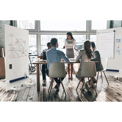 magnetoplan® Whiteboard Infinity Wall mobil Maße der Oberfläche: 98 x 153 cm (B x H) Tafel magnethaftend beidseitig beschreibbar Keramik emailliert weiß