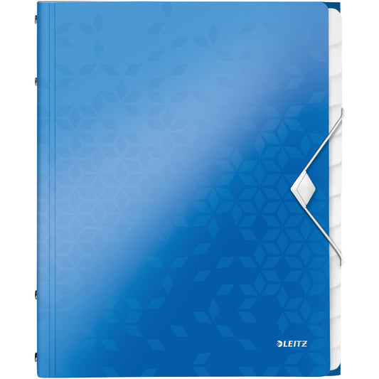 Leitz Ordnungsmappe WOW DIN A4 Polypropylen Farbe: blau Farbe des Fächerblocks: grau 12 Fächer