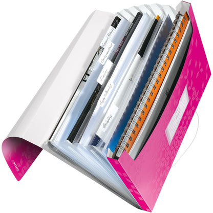 Leitz Fächermappe WOW DIN A4 Polypropylen pink 6 Fächer