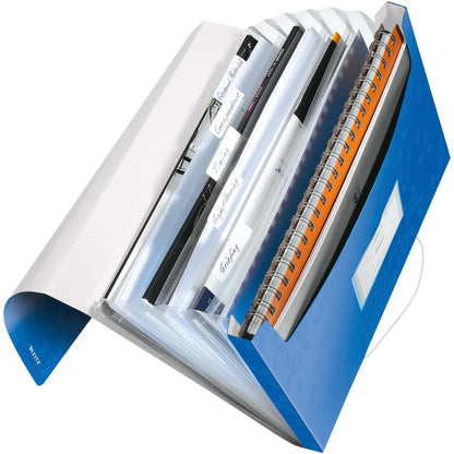 Leitz Fächermappe WOW DIN A4 Polypropylen blau 6 Fächer