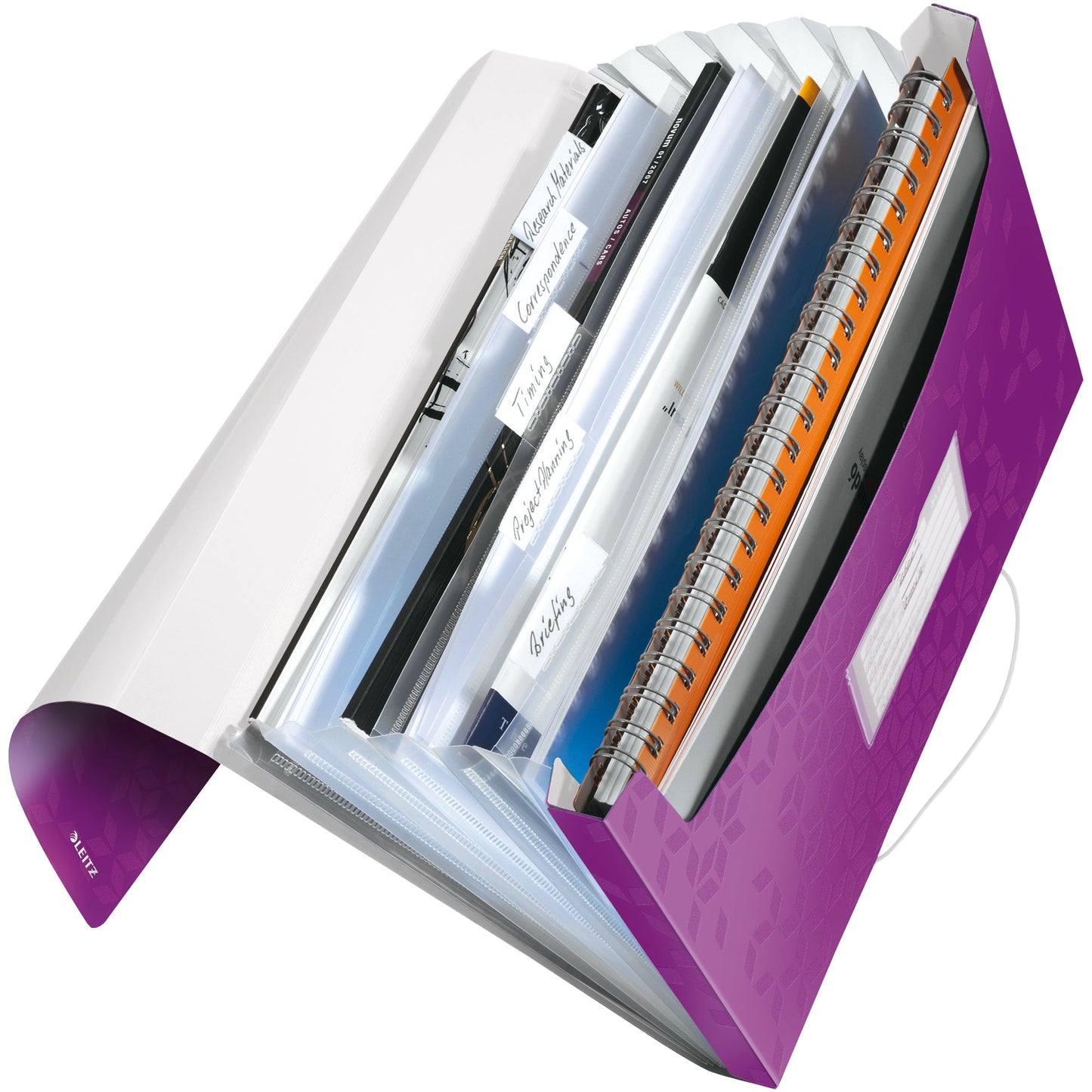 Leitz Fächermappe WOW DIN A4 Polypropylen violett 6 Fächer