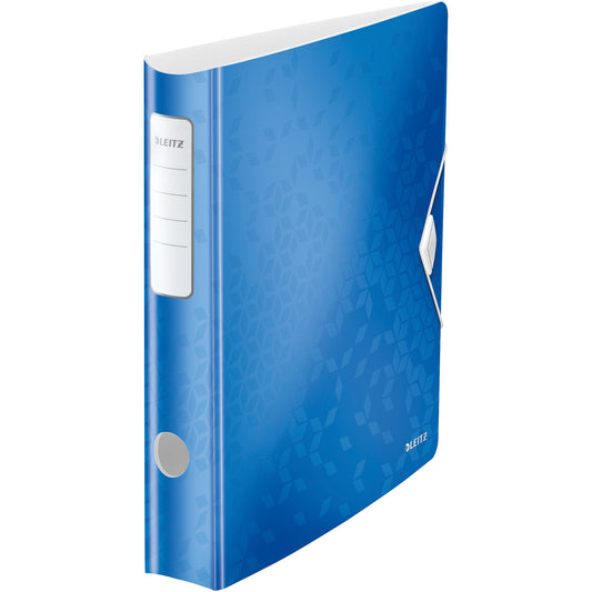 Leitz Ordner Active WOW 65mm DIN A4 Rückenschild: geklebt ohne Schlitze Werkstoff: Polyfoam blau