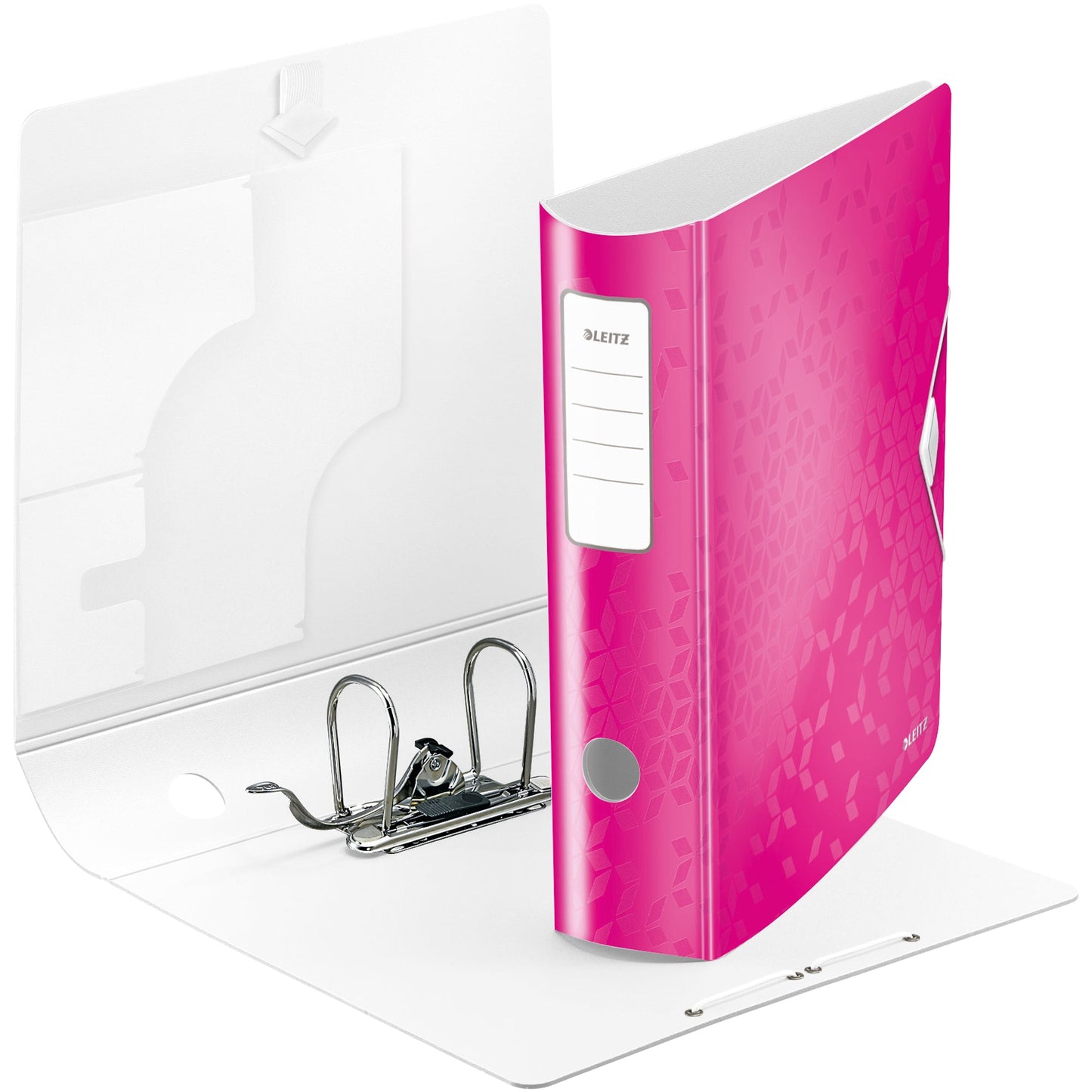 Leitz Ordner Active WOW 82mm DIN A4 Rückenschild: geklebt ohne Schlitze Werkstoff: Polyfoam pink