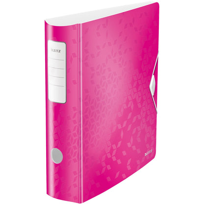 Leitz Ordner Active WOW 82mm DIN A4 Rückenschild: geklebt ohne Schlitze Werkstoff: Polyfoam pink
