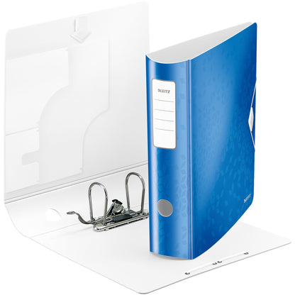 Leitz Ordner Active WOW 82mm DIN A4 Rückenschild: geklebt ohne Schlitze Werkstoff: Polyfoam blau