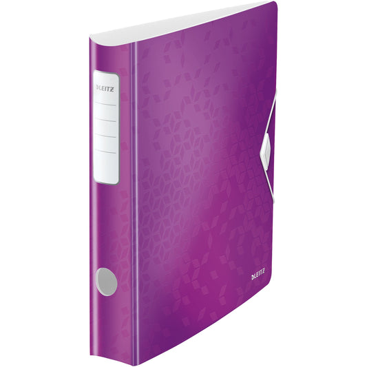 Leitz Ordner Active WOW 65mm DIN A4 Rückenschild: geklebt ohne Schlitze Werkstoff: Polyfoam violett