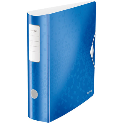 Leitz Ordner Active WOW 82mm DIN A4 Rückenschild: geklebt ohne Schlitze Werkstoff: Polyfoam blau