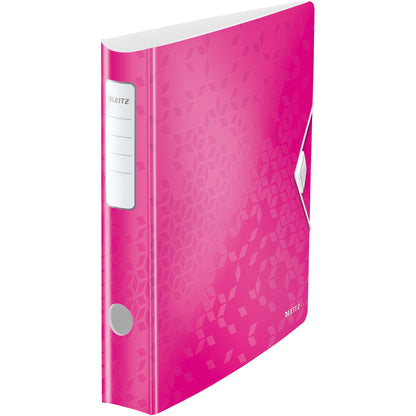 Leitz Ordner Active WOW 65mm DIN A4 Rückenschild: geklebt ohne Schlitze Werkstoff: Polyfoam pink