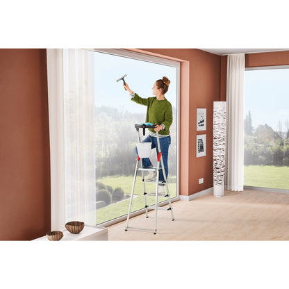 Hailo Stehleiter L80 Comfortline 2,63m Aluminium silber