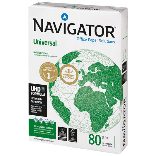 Navigator Multifunktionspapier Universal DIN A4 80g/m² hochweiß 500 Bl./Pack.