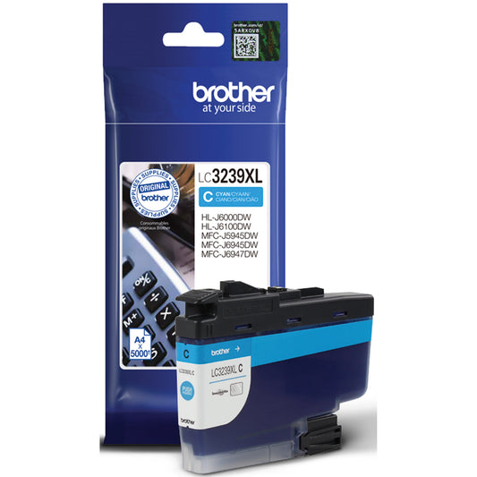 Brother Tintenpatrone Originalzubehör LC-3239XL-C ca. 5.000 Seiten cyan