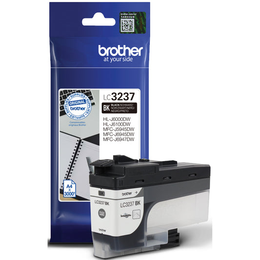Brother Tintenpatrone Originalzubehör LC-3237BK ca. 3.000 Seiten schwarz