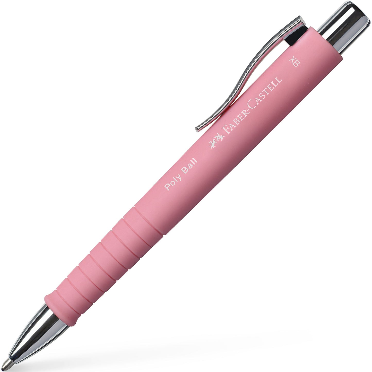 Faber-Castell Kugelschreiber Poly Ball 0,6mm XB blau Mine auswechselbar dokumentenecht Schaftfarbe: rose