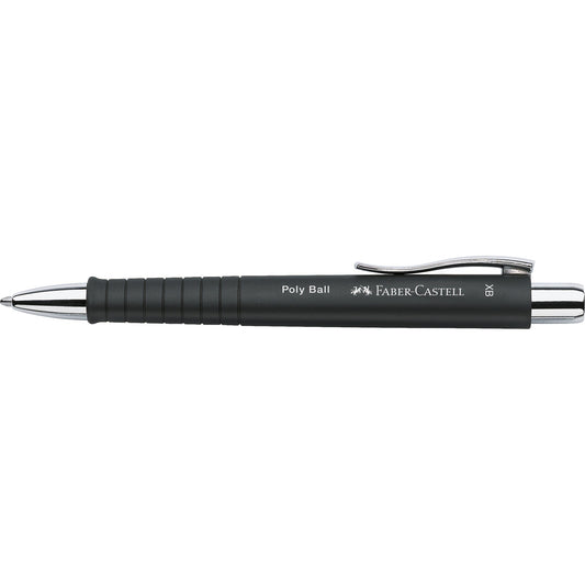 Faber-Castell Kugelschreiber Poly Ball 0,6mm XB blau Mine auswechselbar dokumentenecht Schaftfarbe: schwarz