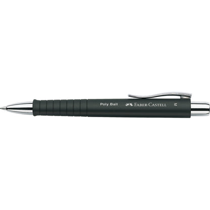 Faber-Castell Kugelschreiber Poly Ball 0,5mm M blau Mine auswechselbar dokumentenecht Schaftfarbe: schwarz
