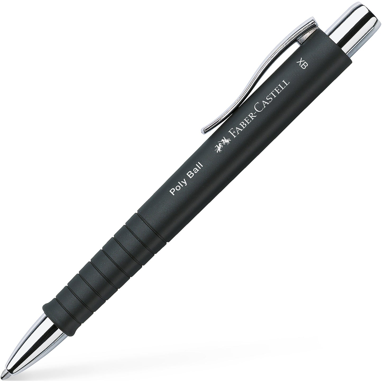 Faber-Castell Kugelschreiber Poly Ball 0,5mm M blau Mine auswechselbar dokumentenecht Schaftfarbe: schwarz