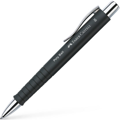 Faber-Castell Kugelschreiber Poly Ball 0,5mm M blau Mine auswechselbar dokumentenecht Schaftfarbe: schwarz