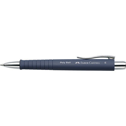 Faber-Castell Kugelschreiber Poly Ball 0,5mm M blau Mine auswechselbar dokumentenecht Schaftfarbe: blau