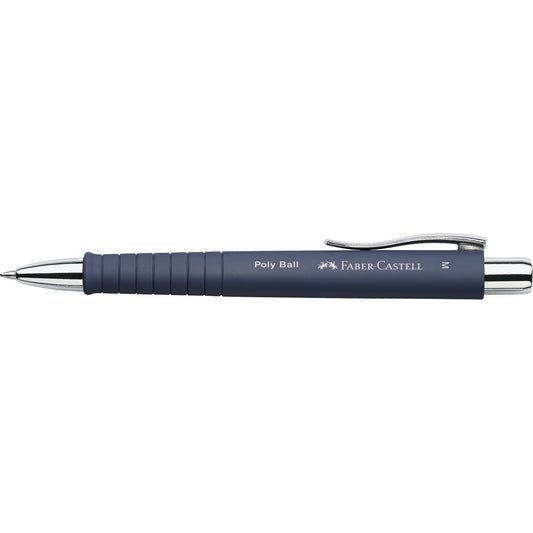 Faber-Castell Kugelschreiber Poly Ball 0,5mm M blau Mine auswechselbar dokumentenecht Schaftfarbe: blau