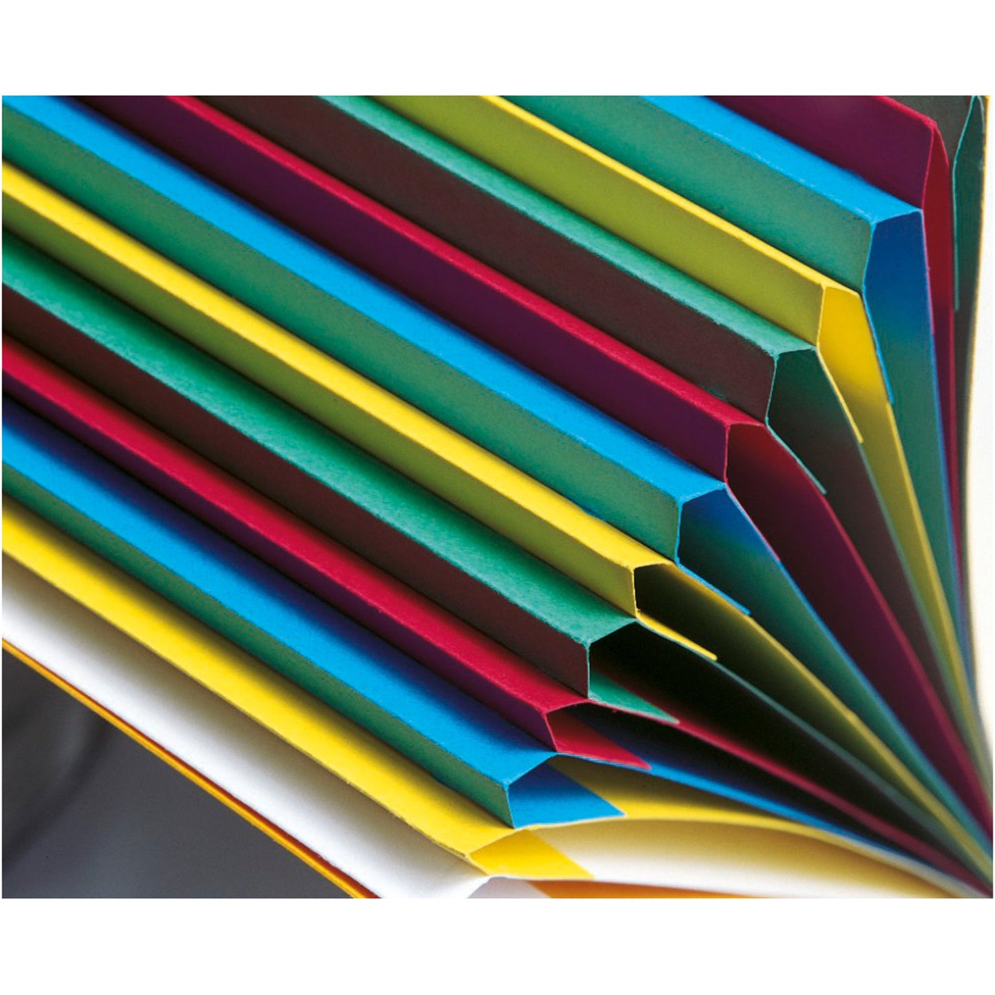 Exacompta Ordnungsmappe Harmonika® DIN A4 225g/m² Colorspankarton Farbe: grün Farbe des Fächerblocks: mehrfarbig 24 Fächer